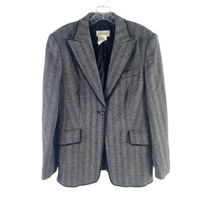 Feraud Virgin Wool Striped Blazer Jacket SZ 14